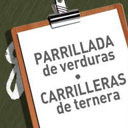 PARRILLADA DE VERDURAS + CARRILLERAS DE TERNERA